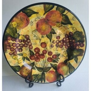 Fruitful Bounty Earthenware by Lang Susan Winget Farmhouse Decorative Plate Vtg
